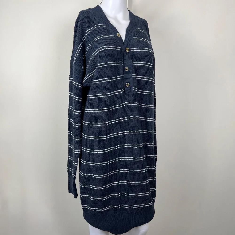 Prana Milani Henley Dress, Nautical Stripes,‎ M, NWT Organic